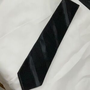 Elegant Black Striped Tie